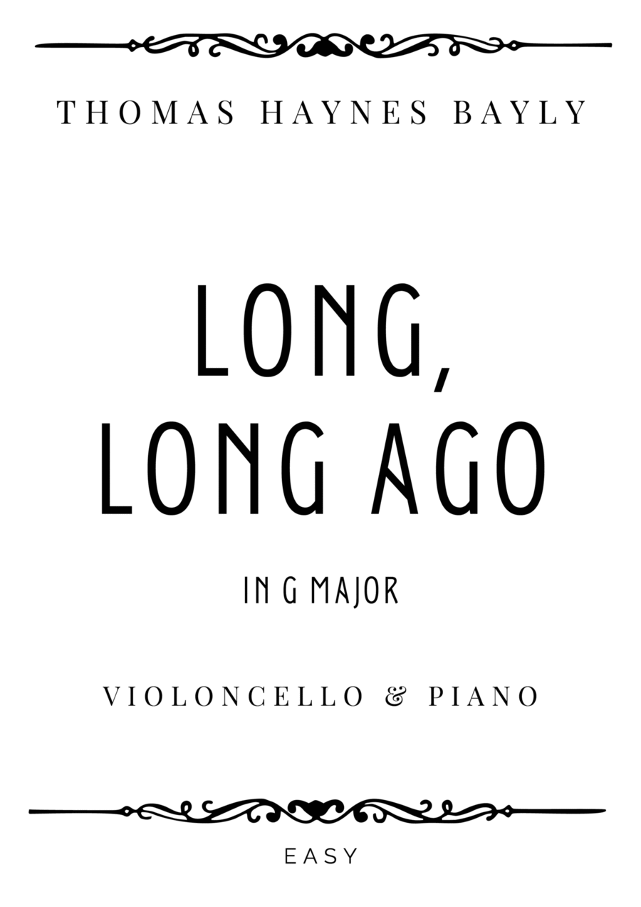 Bayly - Long, Long Ago in G Major - Easy Chamber Music scores gallery preview page 1