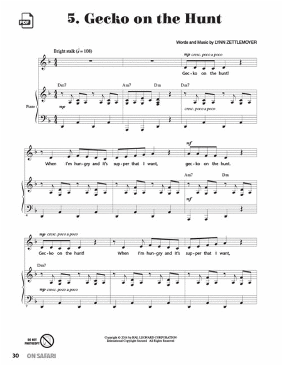 On Safari Choir scores gallery preview page 6