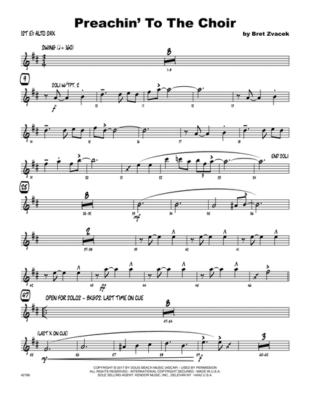 Preachin' To The Choir - 1st Eb Alto Saxophone