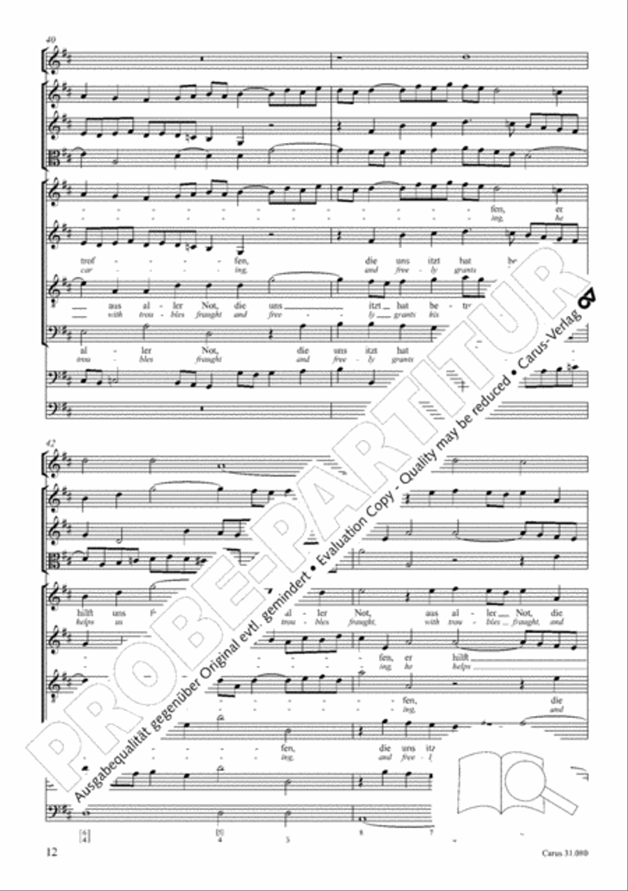 A mighty fortress is our God (Ein feste Burg ist unser Gott) 4-Part scores gallery preview page 13