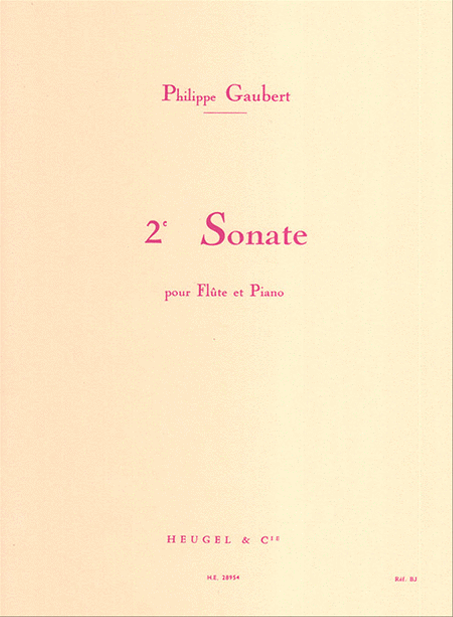 Philippe Gaubert - Seconde Sonate Pour Flute Et Piano Flute Solo scores gallery preview page 1