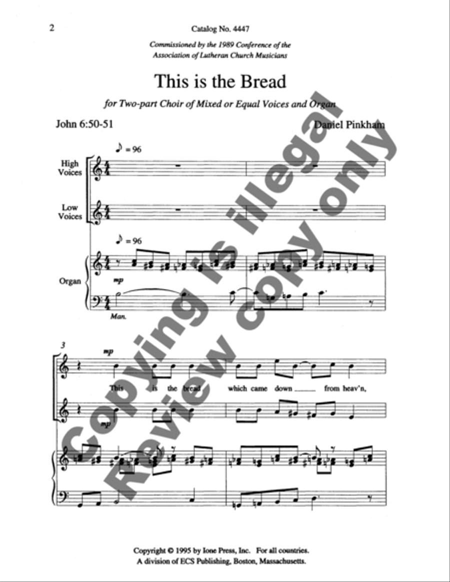 This Is the Bread 2-Part scores gallery preview page 5