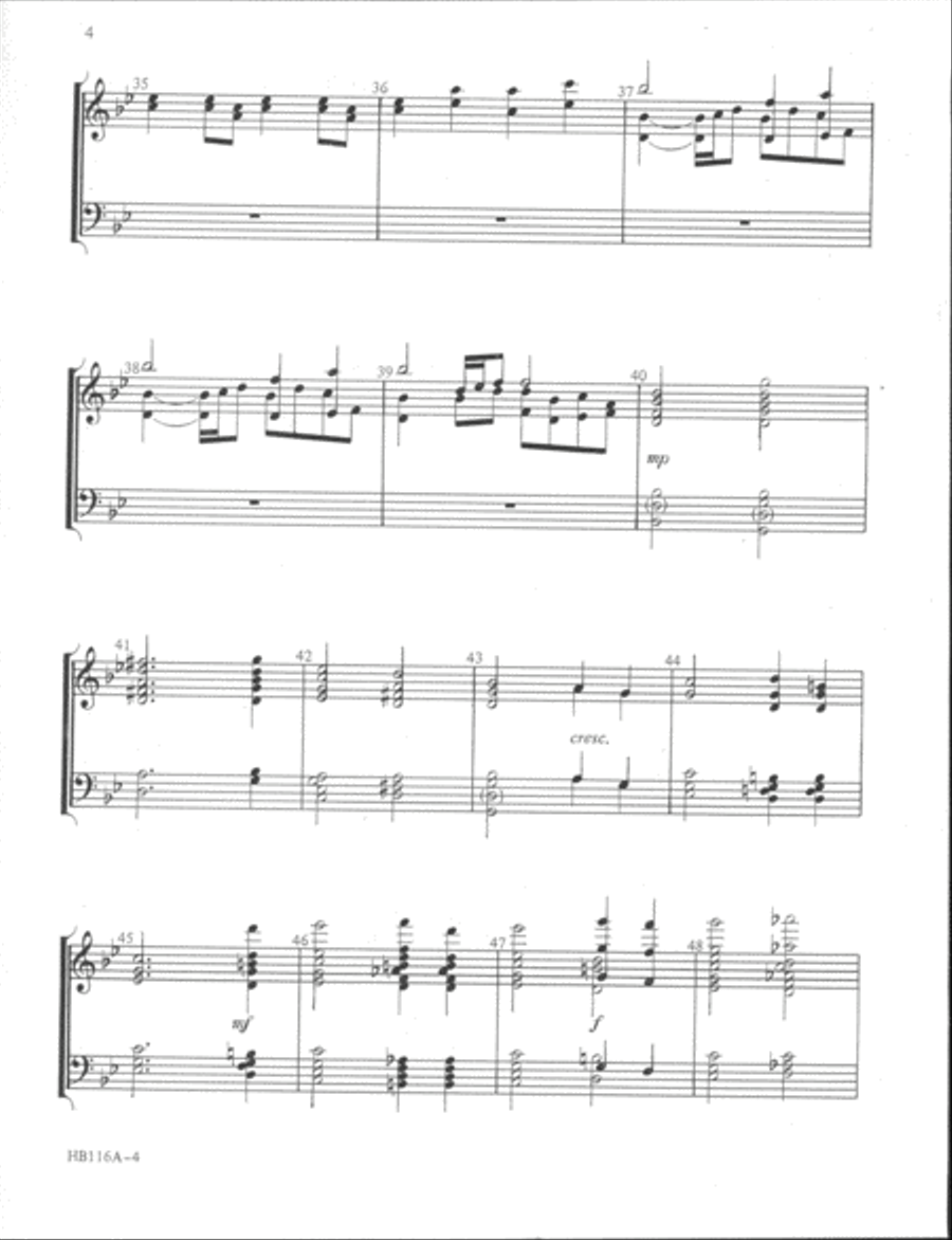 Sheep May Safely Graze - handbell part Handbell Choir scores gallery preview page 4