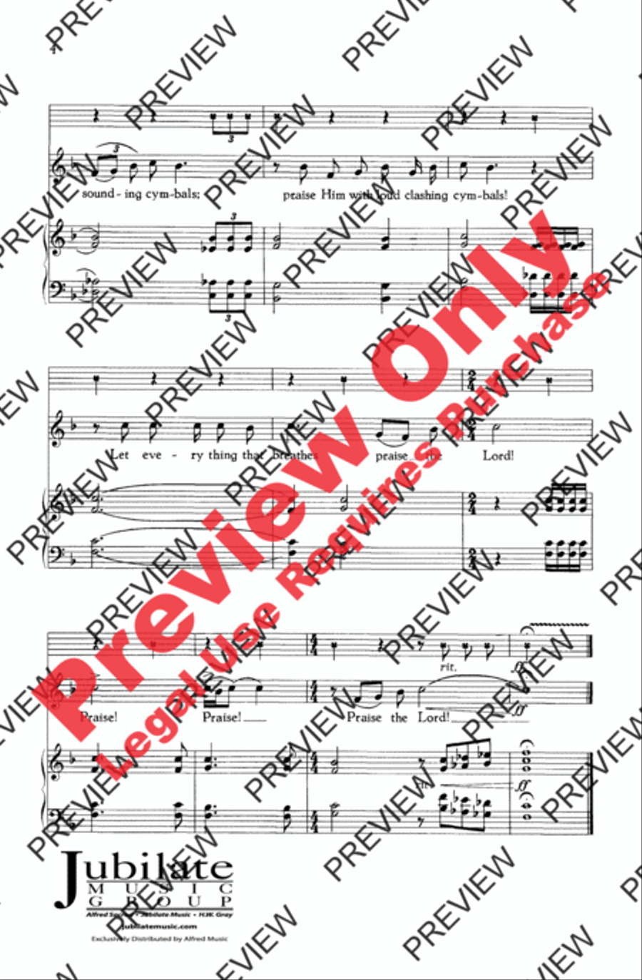 Psalm 150 Psalm 150 Unison Choir scores gallery preview page 4