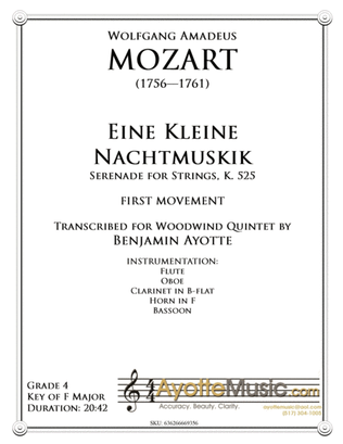 Eine Kleine Nachtmusik, first movement, for Woodwind Quintet