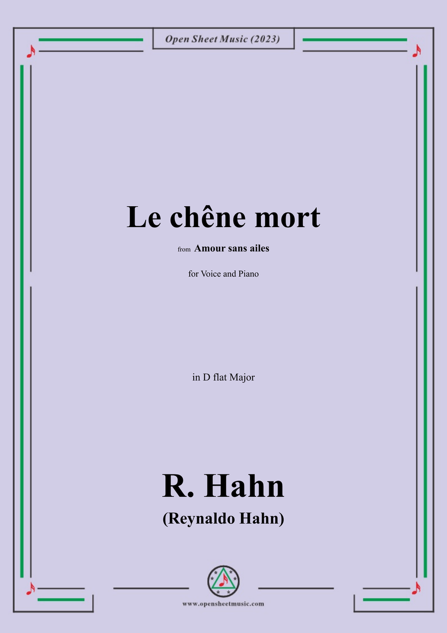 R. Hahn-Le chêne mort,in D flat Major