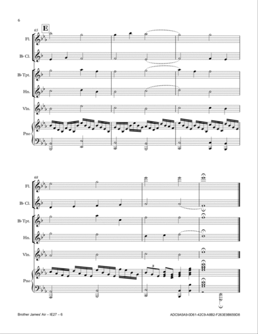 Brother James' Air Small Ensemble scores gallery preview page 6