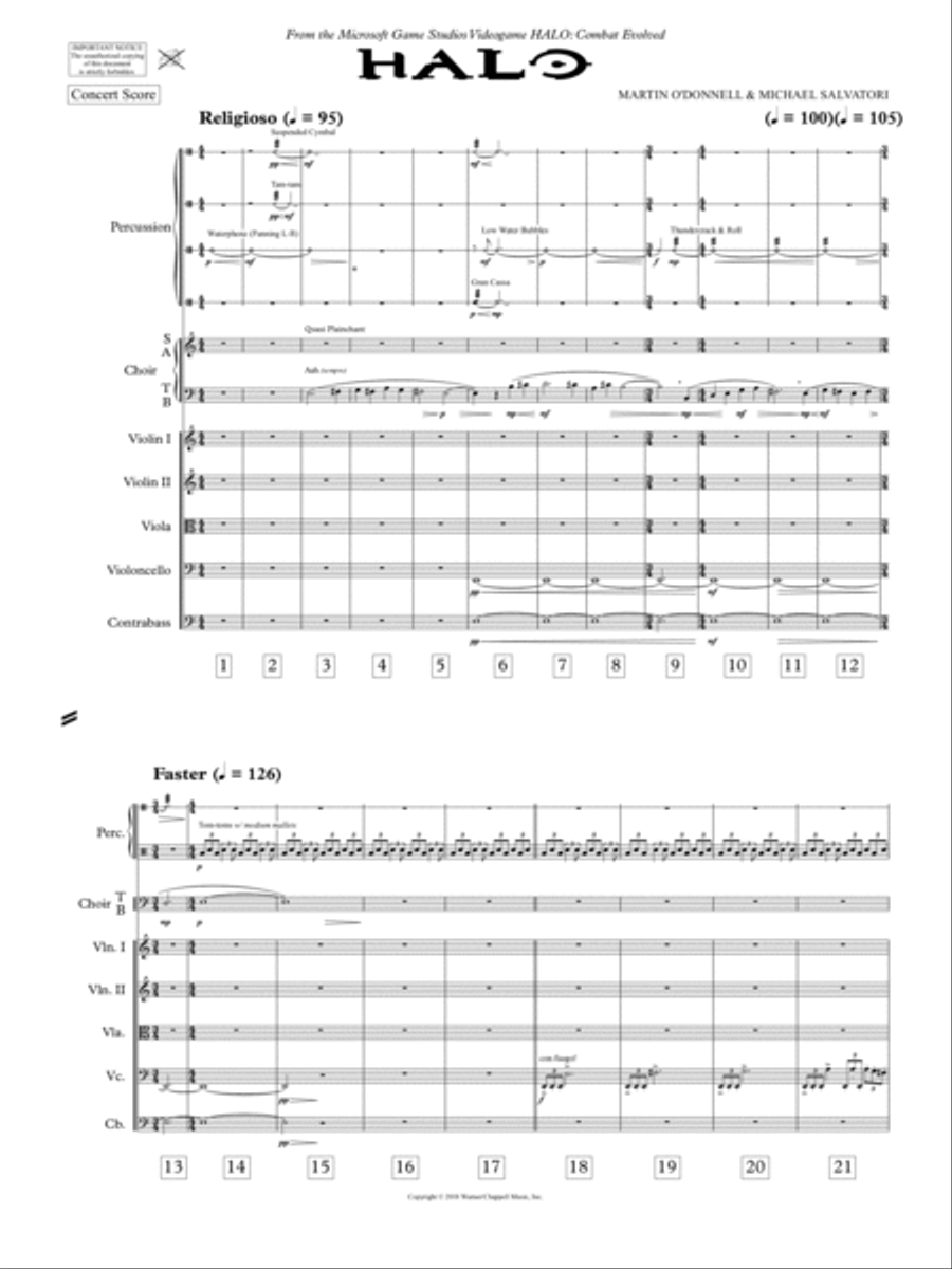 Halo - Score Only Full Orchestra scores gallery preview page 3