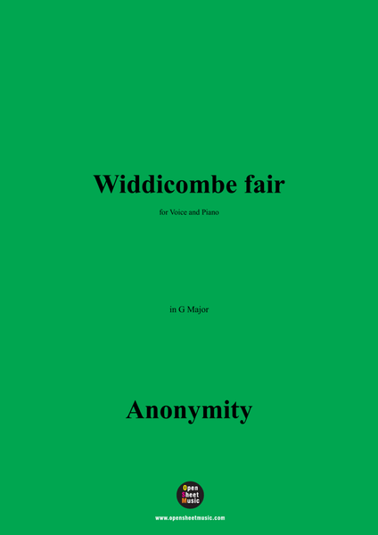Anonymous-Widdicombe fair,in G Major