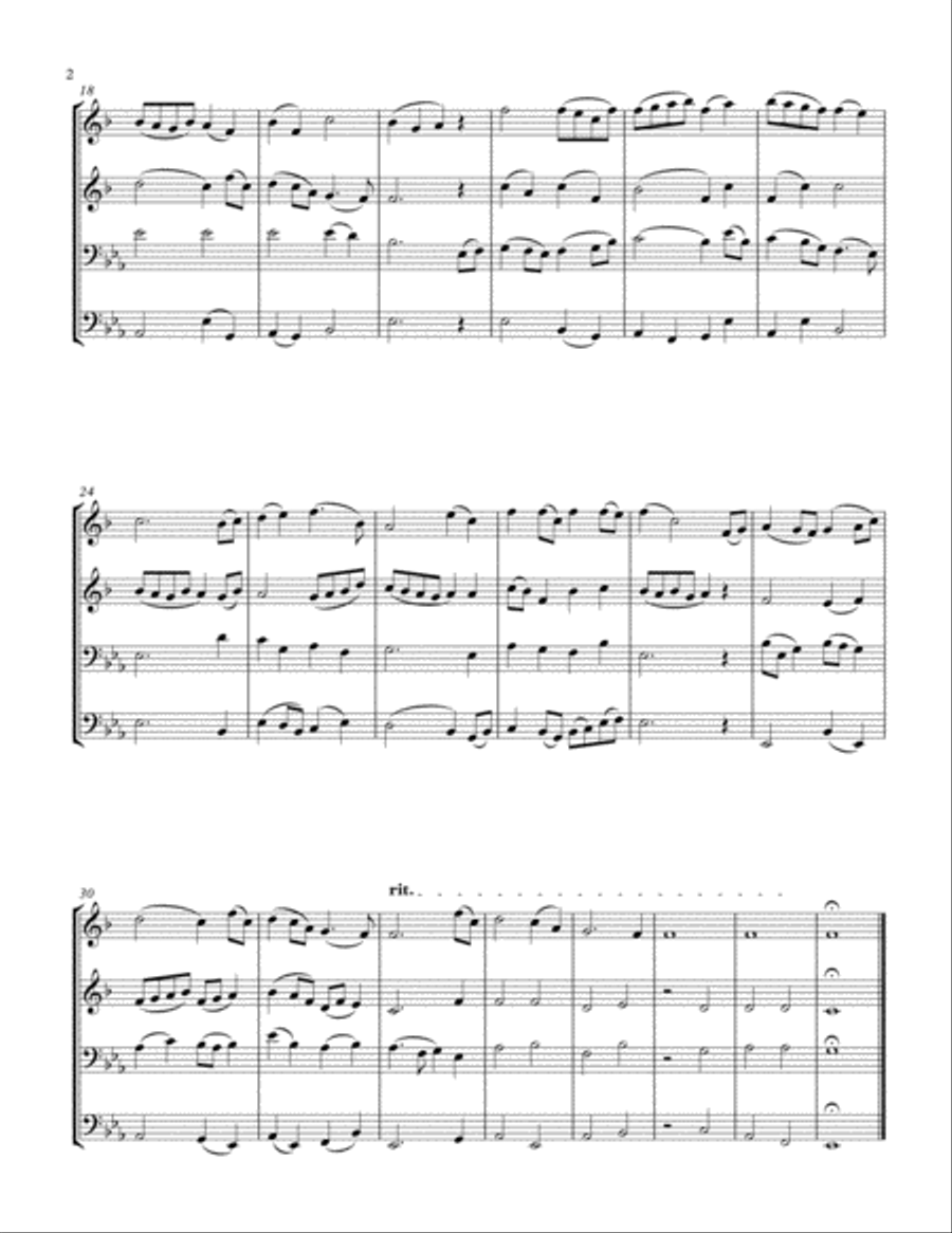 Salley Gardens (Brass Quartet) Brass Quartet scores gallery preview page 2