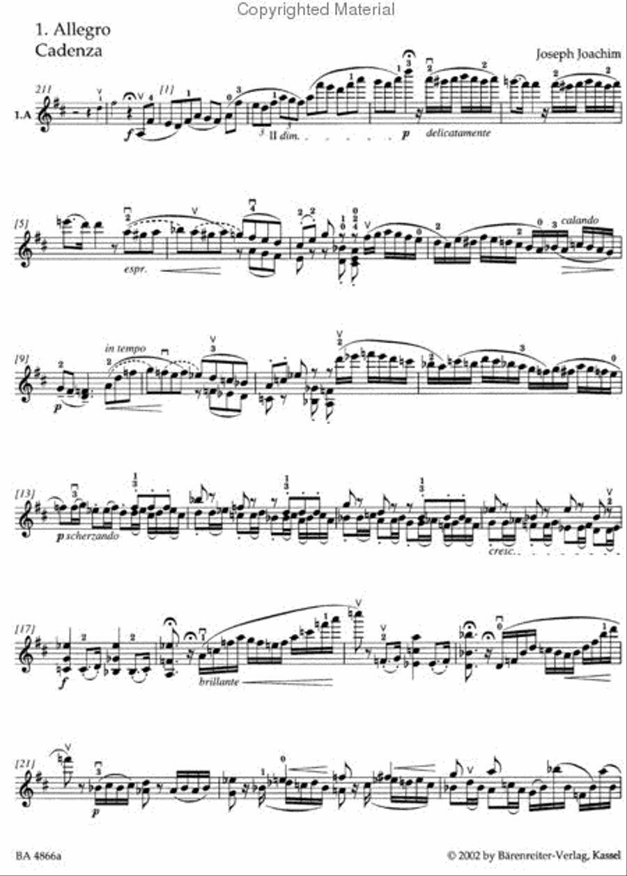 Concerto for Violin and Orchestra, No. 4 D major, KV 218 Violin Solo scores gallery preview page 5