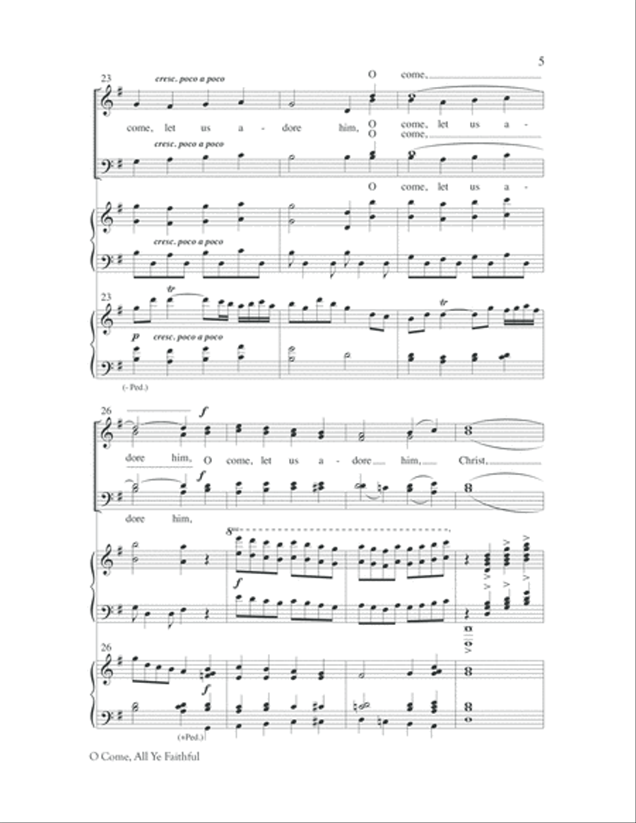 O Come, All Ye Faithful O Come, All Ye Faithful 4-Part scores gallery preview page 6