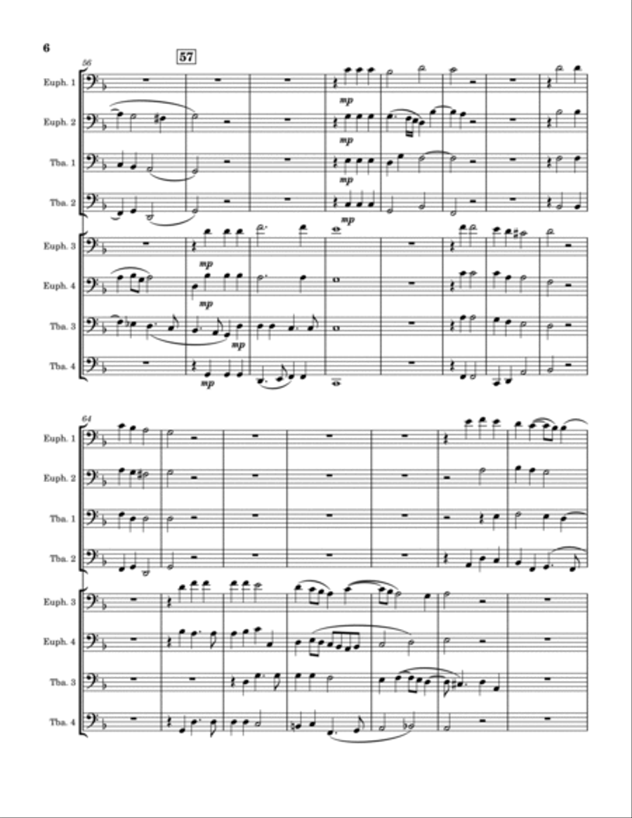 Magnificat Primi Toni á 8 (Tuba/Euphonium Choir) Choir scores gallery preview page 6