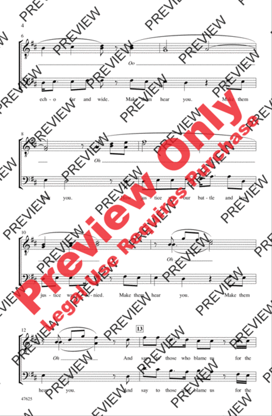 Make Them Hear You Men's Choir scores gallery preview page 3