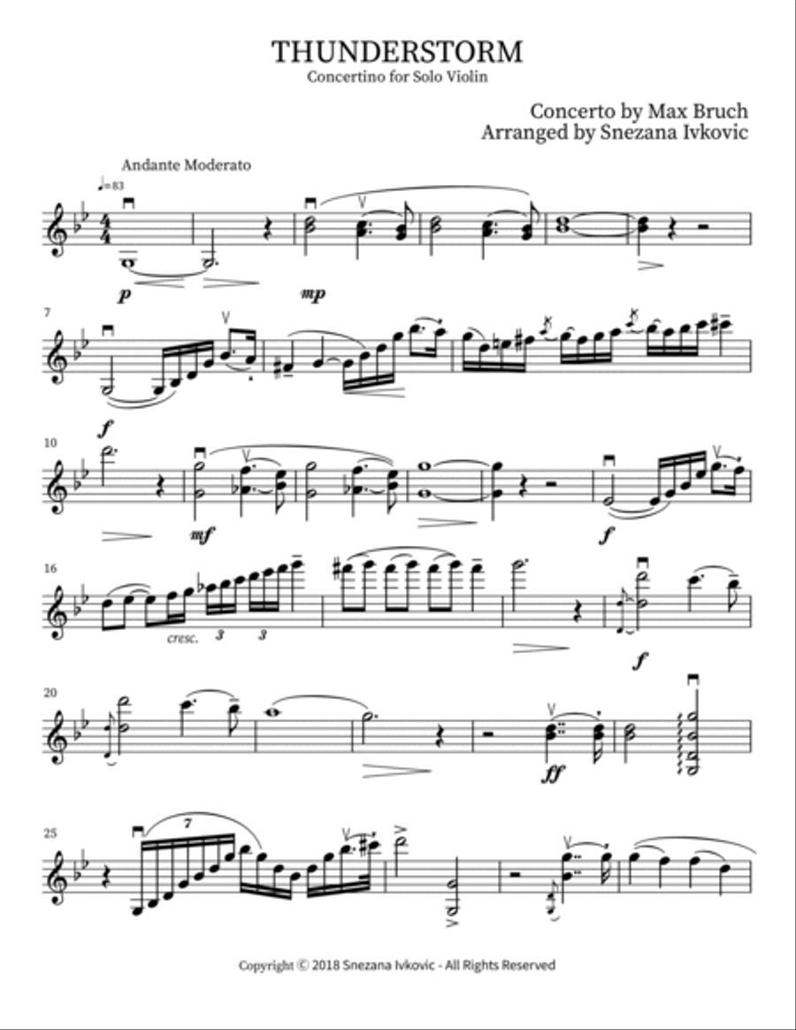 Thunderstorm Violin Solo scores gallery preview page 2