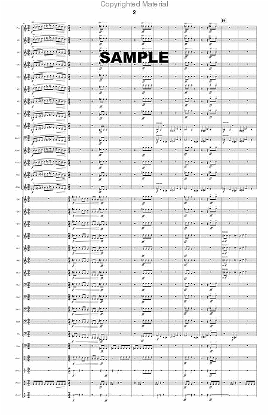 Intrada for Wind Ensemble Concert Band scores gallery preview page 3