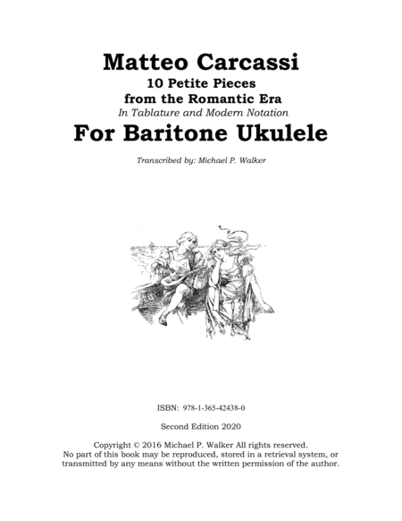 Matteo Carcassi 10 Petite Pieces from the Romantic Era In Tablature and Modern Notation For Bari