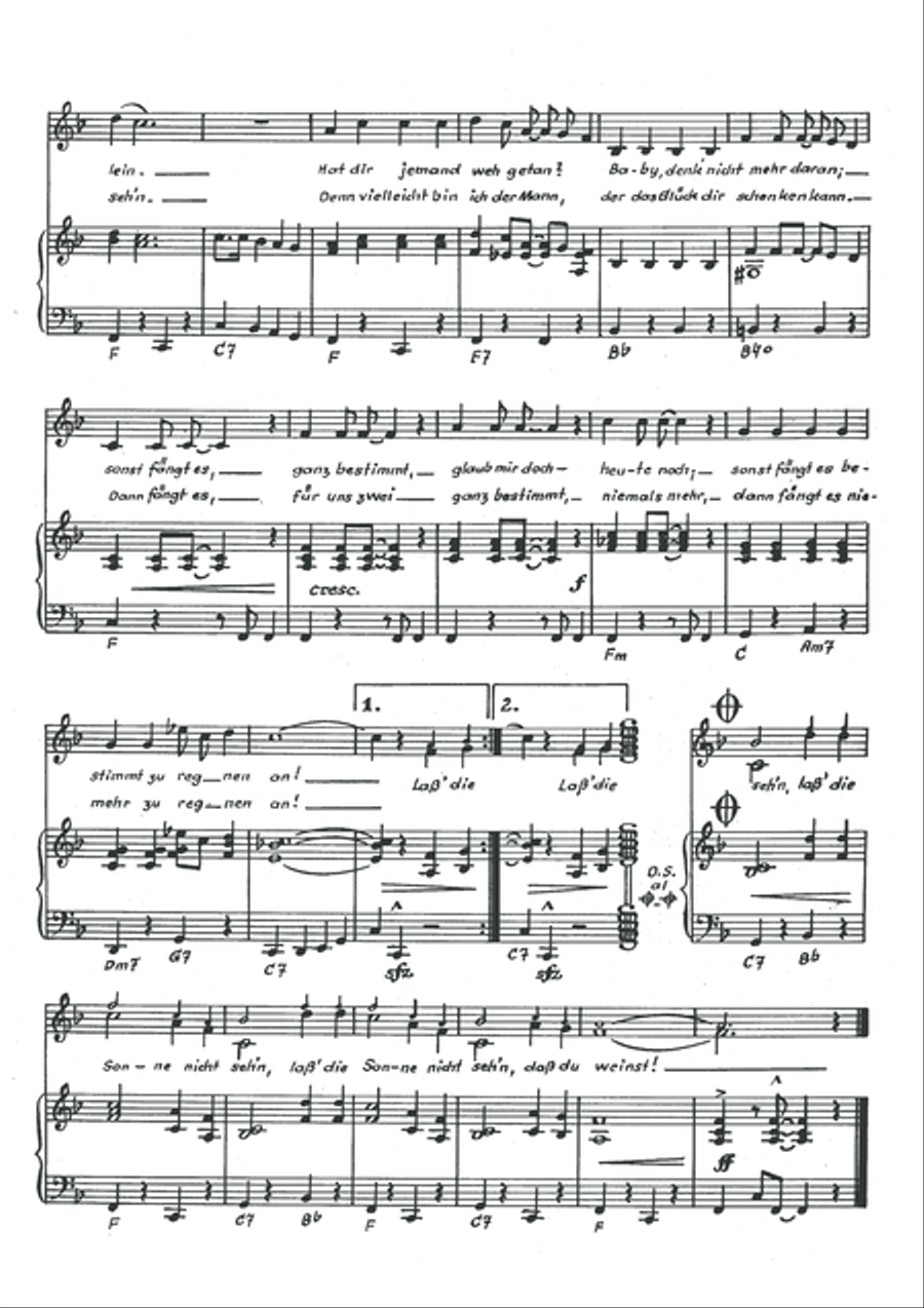 Lass die Sonne nicht seh'n, dass du weinst Piano, Vocal scores gallery preview page 4