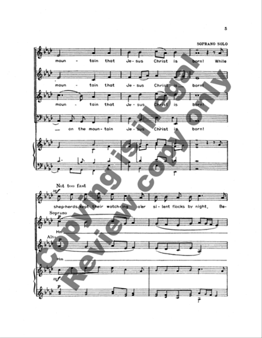 Go Tell It on the Mountain 4-Part scores gallery preview page 9