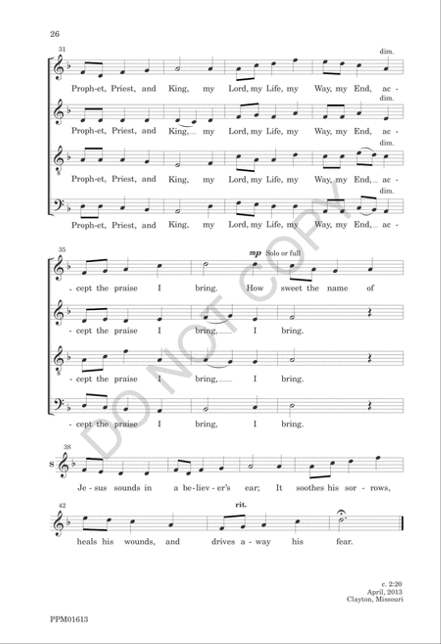 Nine American Folk Hymns 4-Part scores gallery preview page 29