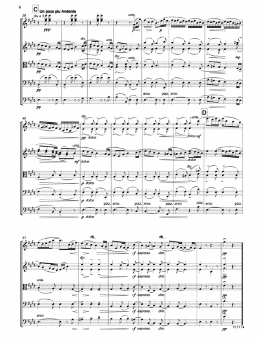 BRAHMS Intermezzo Op.117 No.1 for string orchestra String Orchestra scores gallery preview page 5