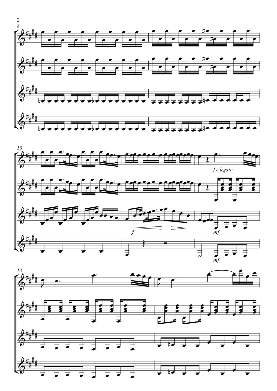 Barbiere Di Siviglia - Score Only Guitar Ensemble scores gallery preview page 2