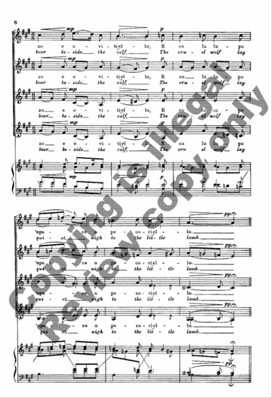 Song of the Bagpipers (Canzone d'i Zampognari) SSAA scores gallery preview page 7