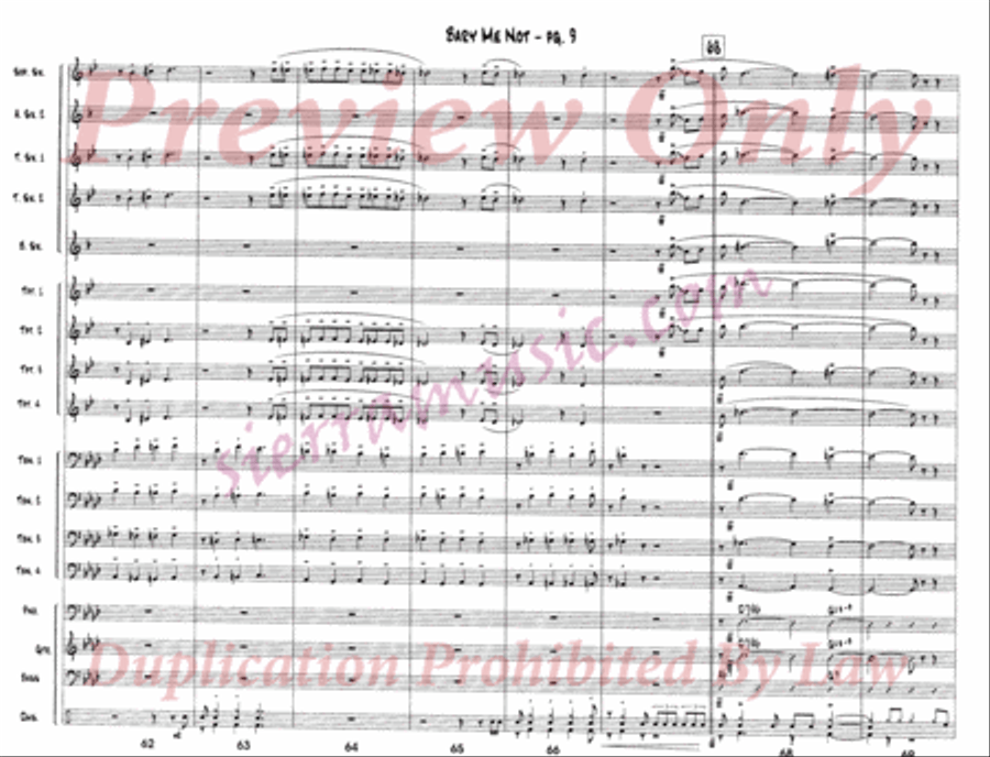Bary Me Not Big Band scores gallery preview page 10