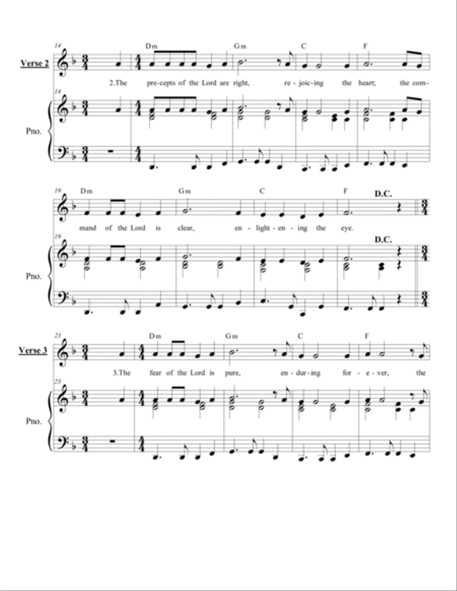 Psalm 19 Your Words, Lord, Are Spirit And Life (piano/vocal) Voice scores gallery preview page 2
