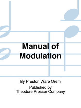 Book cover for Manual of Modulation