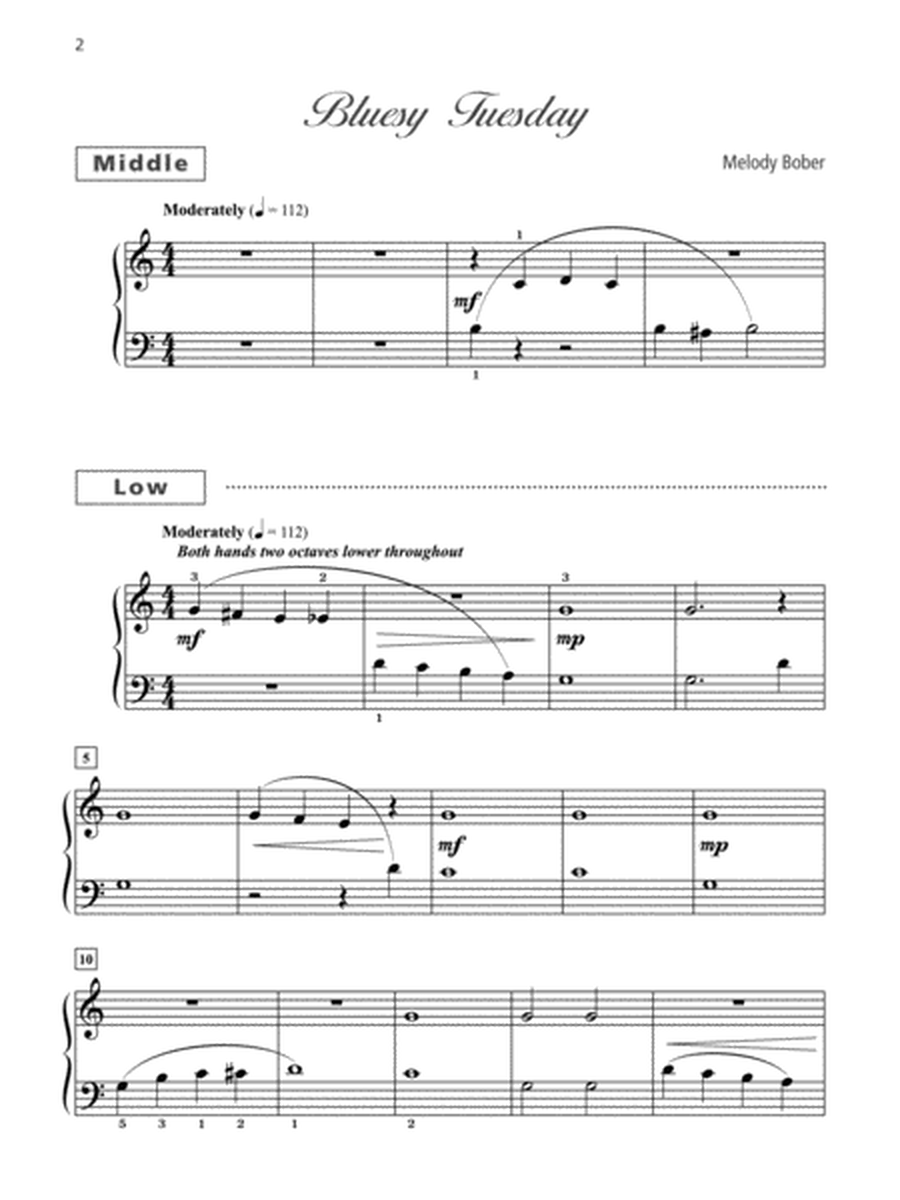 Grand Trios for Piano, Book 2: 4 Elementary Pieces for One Piano, Six Hands