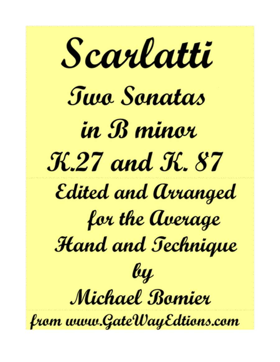 Two Scarlatti Sonatas in B minor K.27 and K.87 image number null