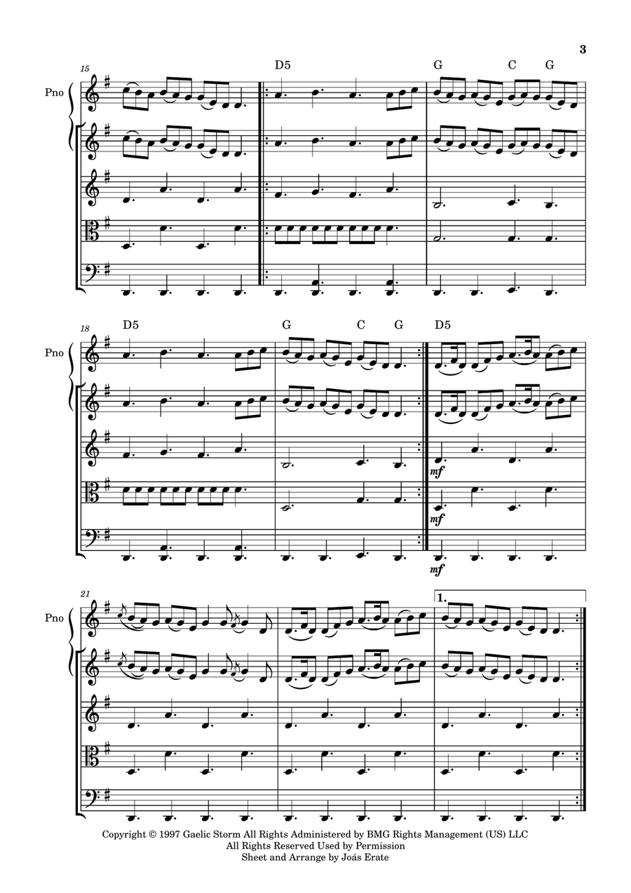 An Irish Party In Third Class String Quartet scores gallery preview page 3