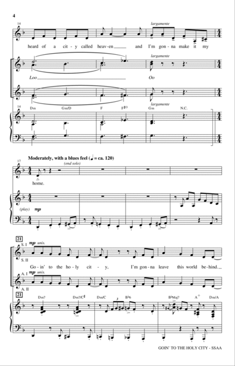 Goin' To The Holy City SSA scores gallery preview page 3