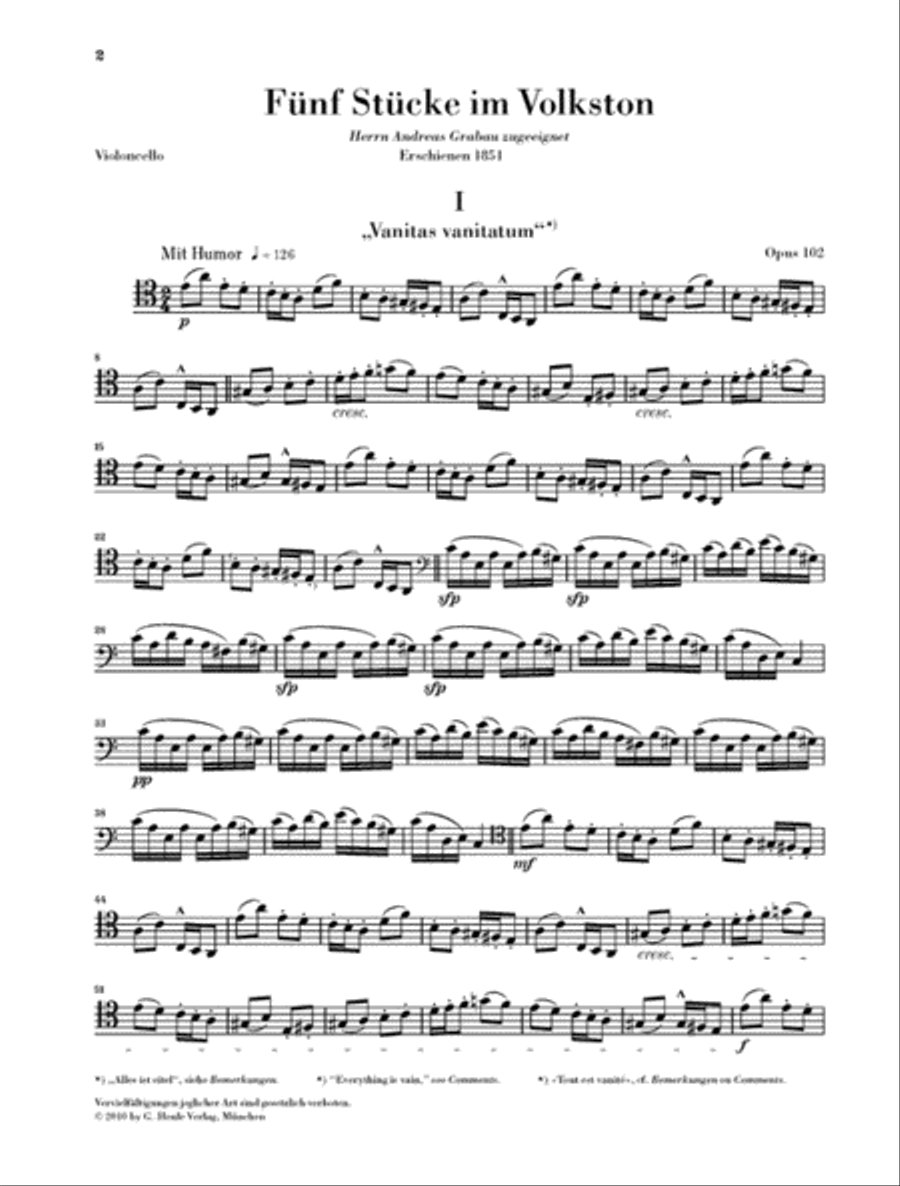 5 Pieces in Folk Style, Op. 102