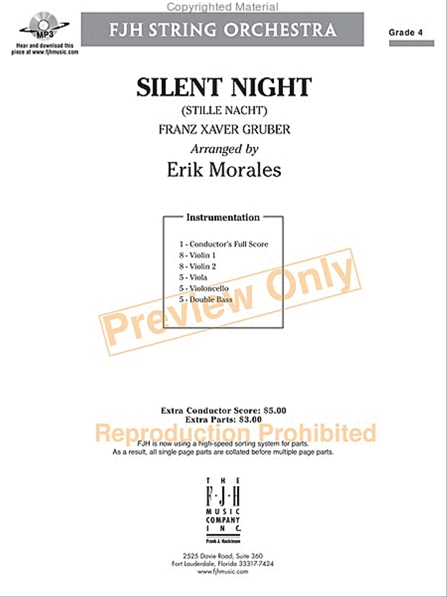 Silent Night String Orchestra scores gallery preview page 10