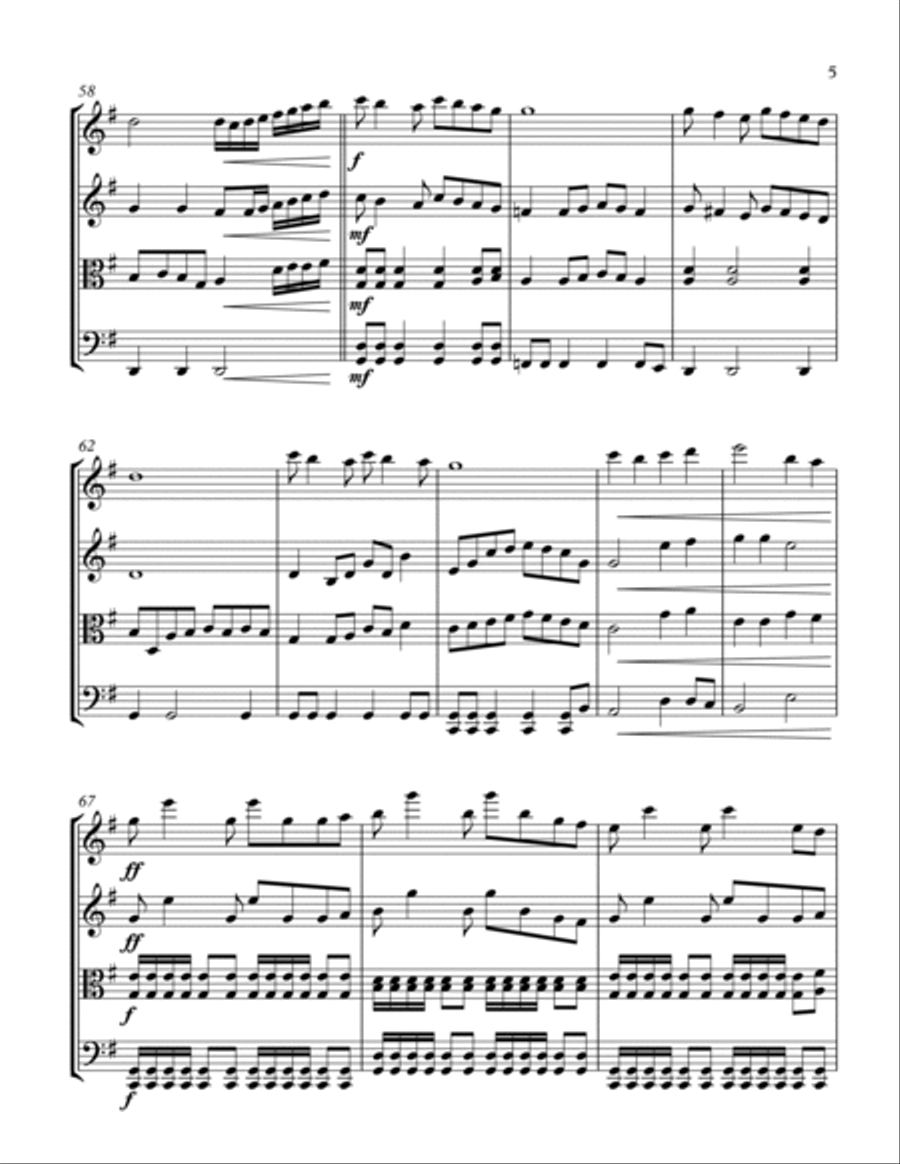 Silent Burning Silent Burning String Quartet scores gallery preview page 5