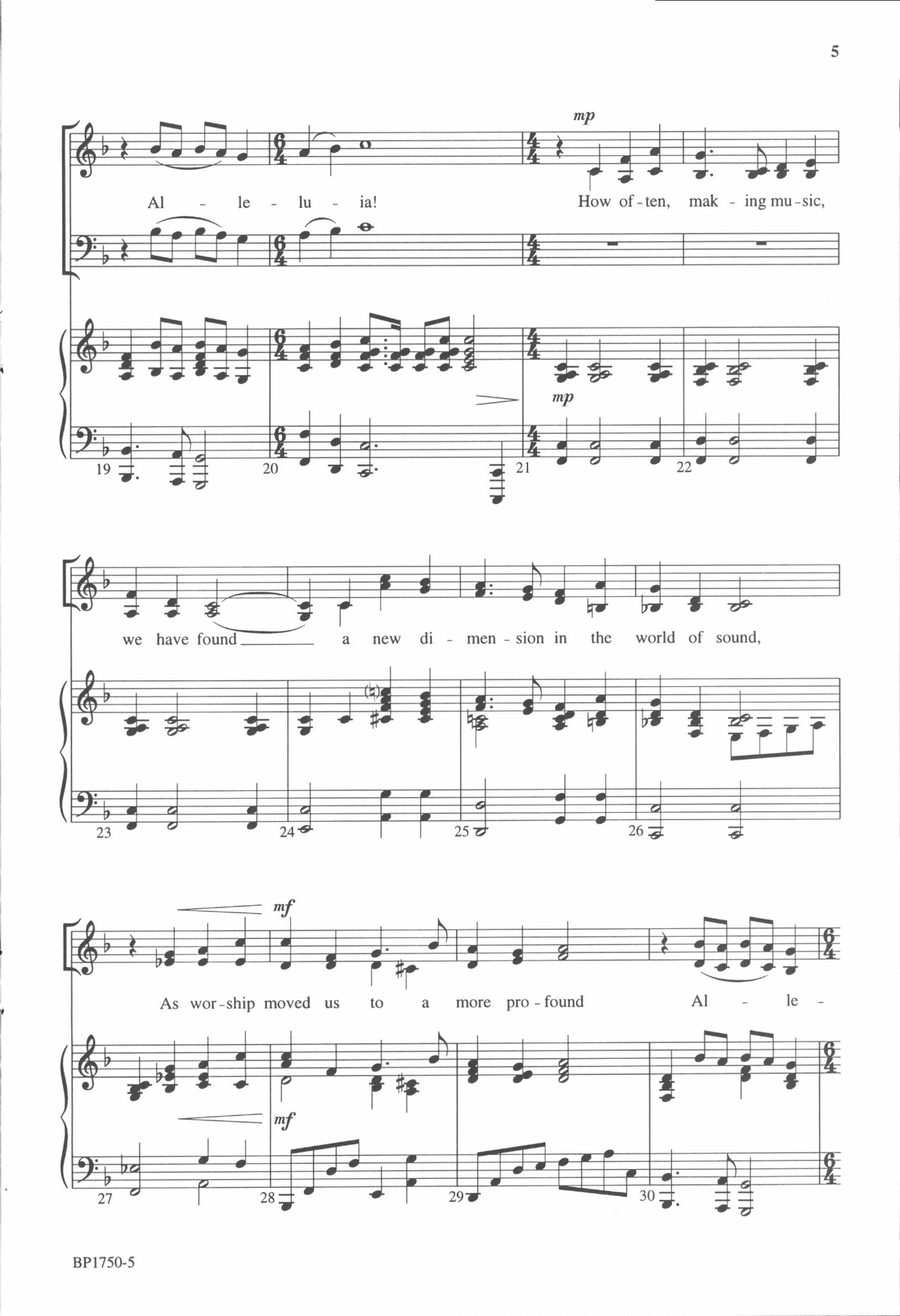 When in Our Music God Is Glorified 4-Part scores gallery preview page 4