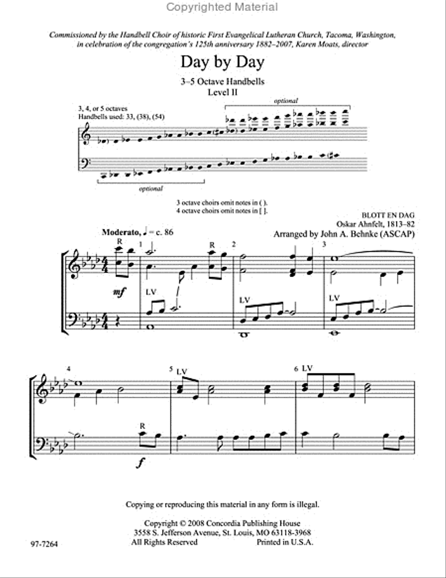 Day by Day Day by Day Handbell Choir scores gallery preview page 2