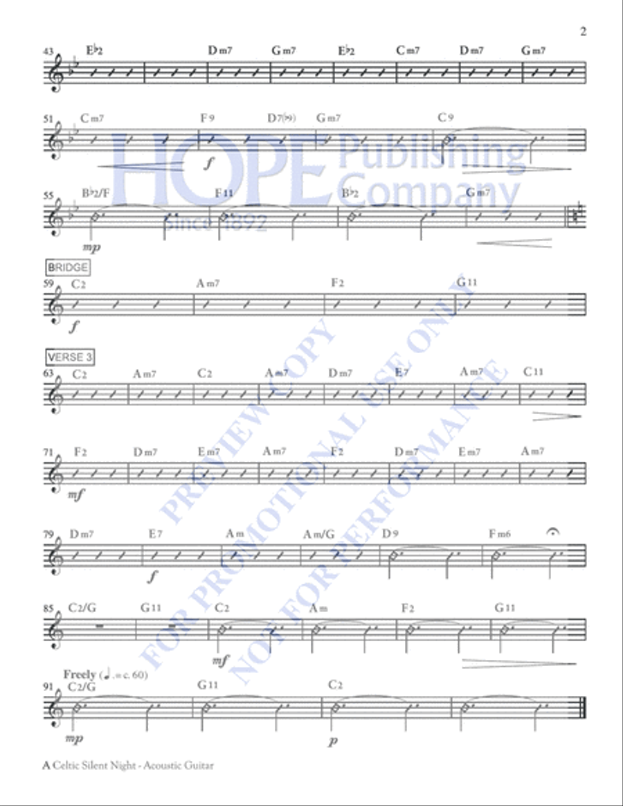 A Celtic Silent Night Choir scores gallery preview page 5