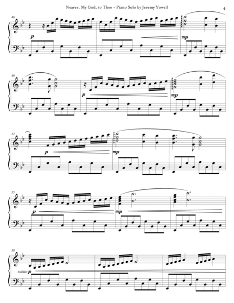 Nearer, My God, to Thee Piano Solo scores gallery preview page 4