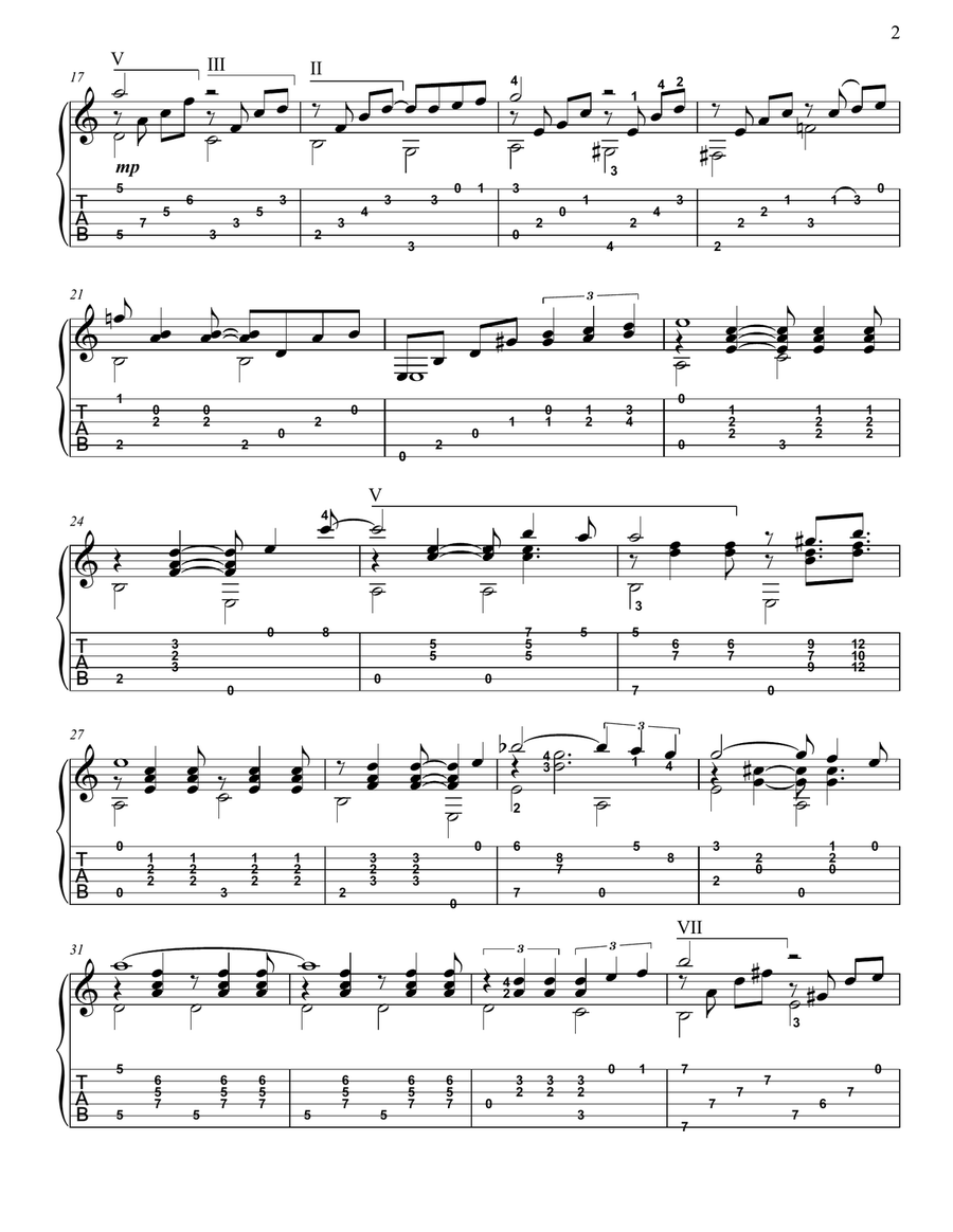 A Day In The Life Of A Fool (manha De Carnaval) Guitar Tablature scores gallery preview page 2