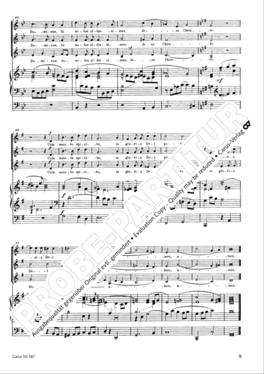 Mass in g minor SSA scores gallery preview page 10