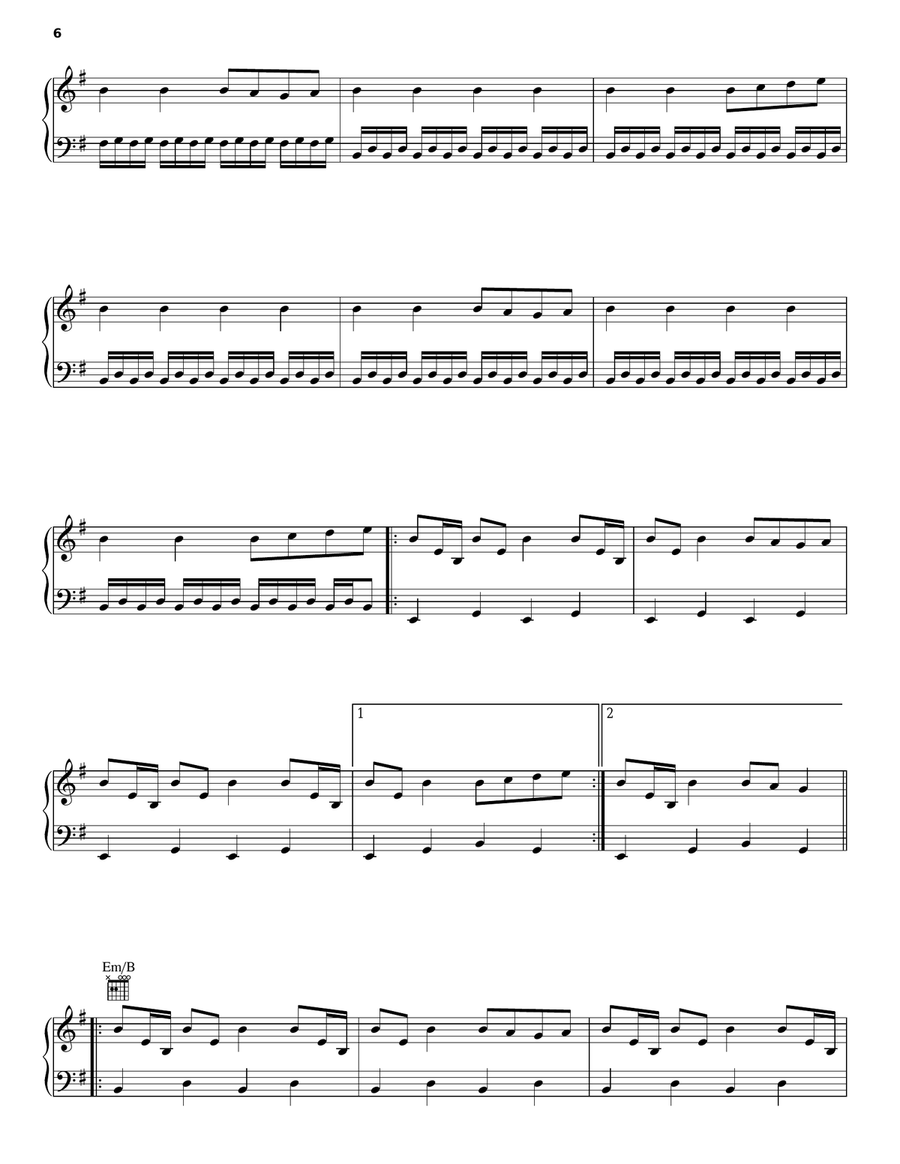 The Line Piano, Vocal, Guitar scores gallery preview page 6