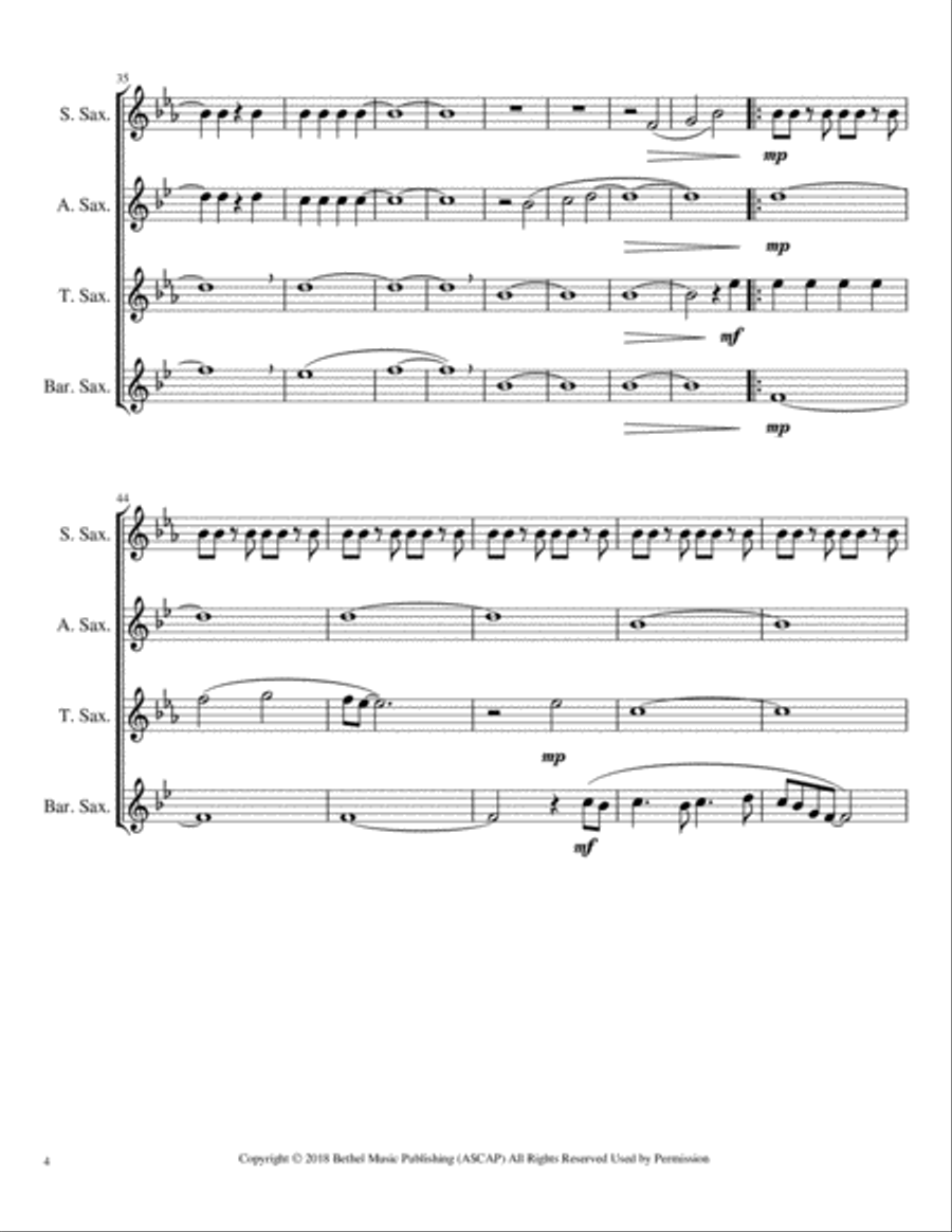 Raise A Hallelujah Raise A Hallelujah Woodwind Quartet scores gallery preview page 4