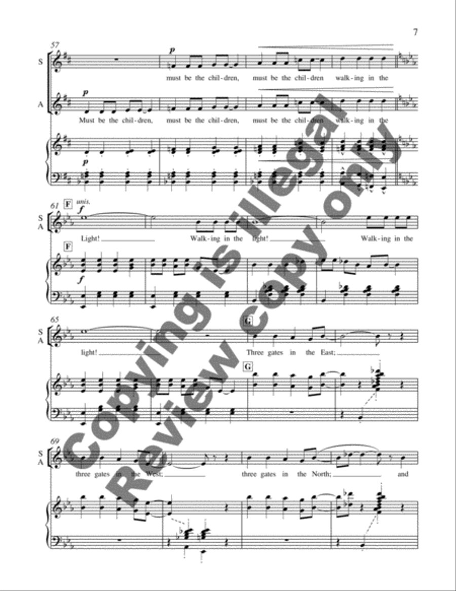 Voices in Song: 4. Twelve Gates to the City SA scores gallery preview page 10