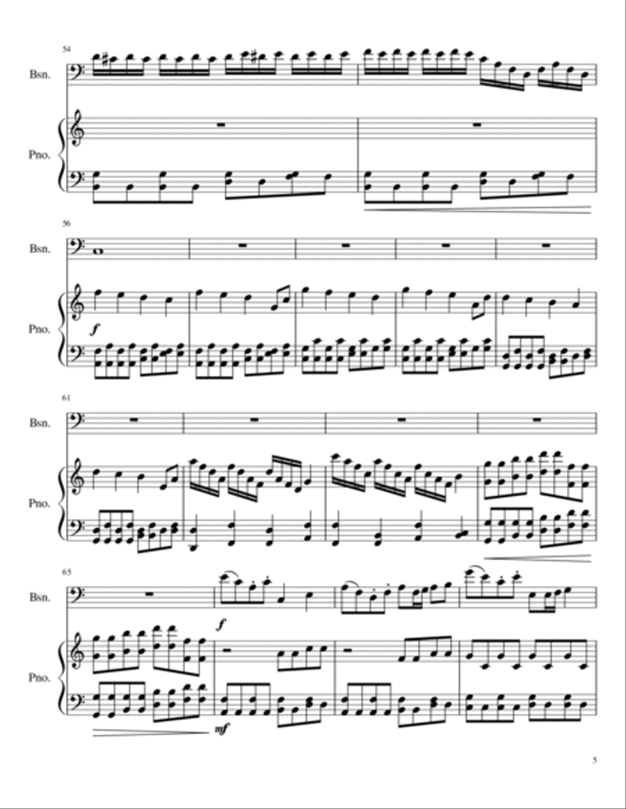 Bassoon Concerto in C Major Woodwind Duet scores gallery preview page 5