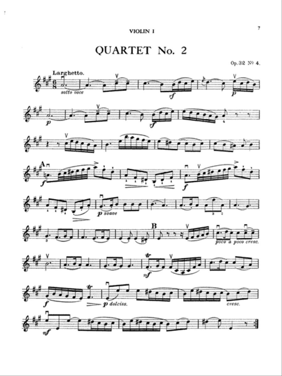 Boccherini: Nine Selected String Quartets String Quartet scores gallery preview page 1