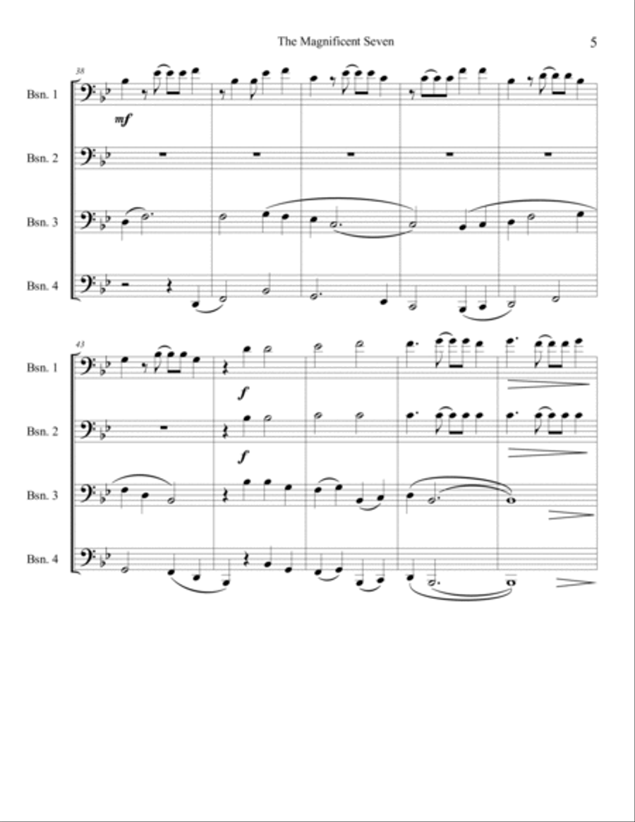 The Magnificent Seven Woodwind Ensemble scores gallery preview page 5