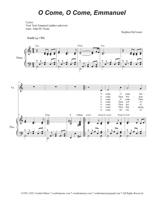 Book cover for O Come, O Come, Emmanuel (2-part choir - (Soprano and Tenor)